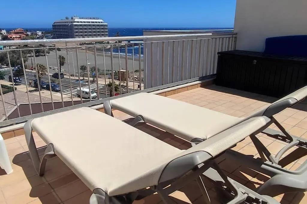 Apartment El Medano Beachfront Triplex Penthouse With Pool, Rooftop, Sea View